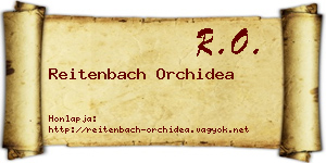 Reitenbach Orchidea névjegykártya